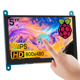 Hosyond front view of 5-inch IPS touch display showing bright interface and clarity