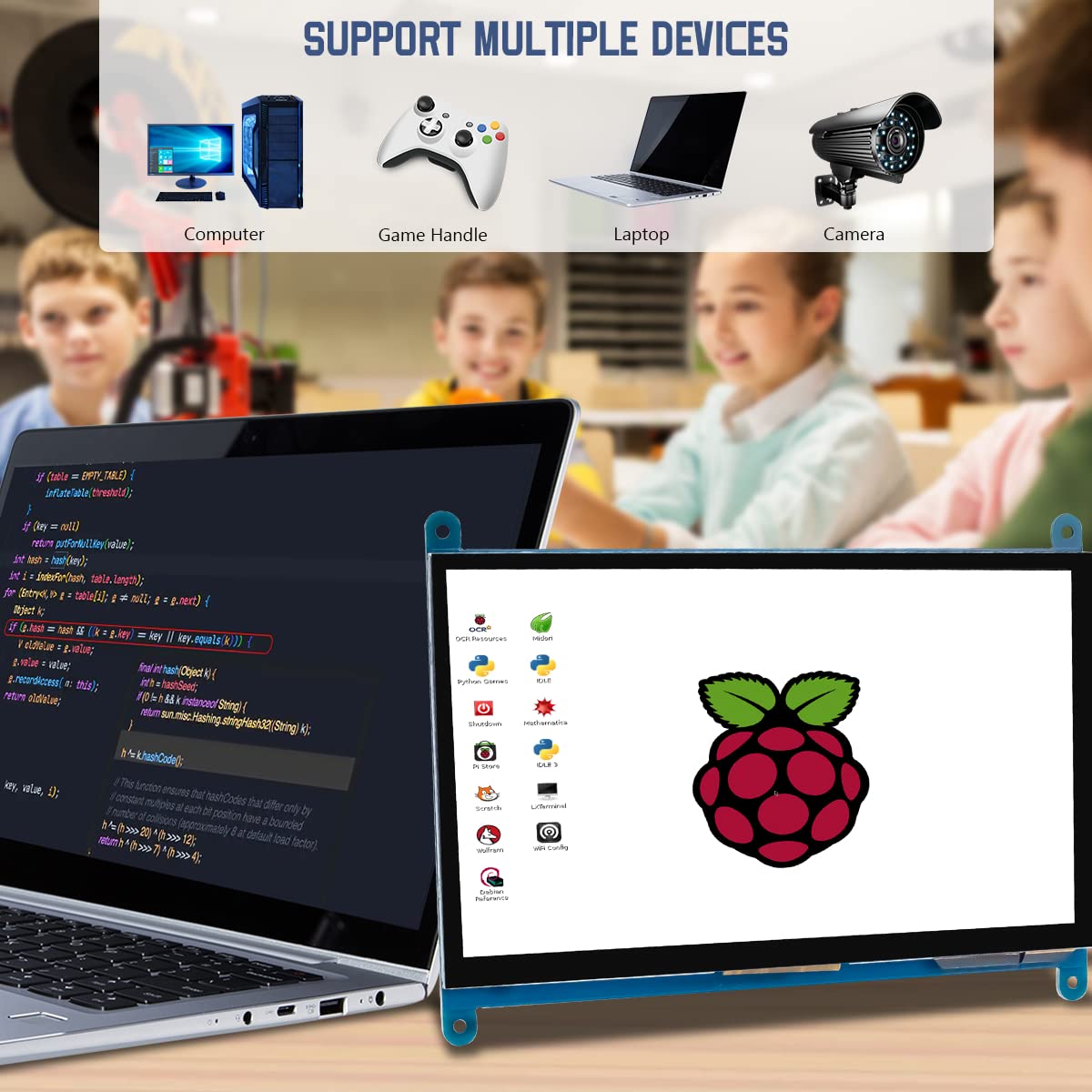 Hosyond touch demo with Raspberry Pi showing responsive multi-touch control