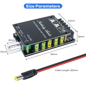 Hosyond amplifier board power connector area ready for reliable 12V supply.