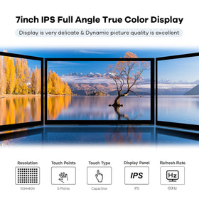 Hosyond close-up corner texture of bezel and glass offering durable touch surface benefit