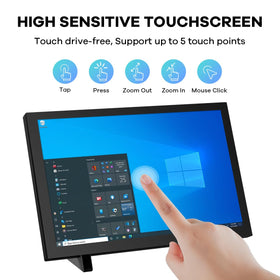 Hosyond Raspberry Pi setup with HDMI touch monitor ready for testing