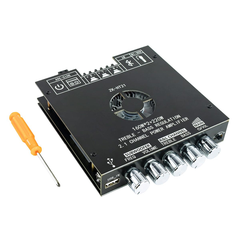 Hosyond ZK-HT21 front view showing ports and controls for easy setup
