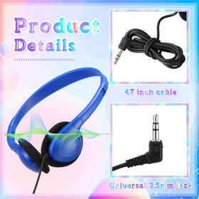 Hoteam light-blue adjustable headband headphones offering comfortable wear for study sessions.