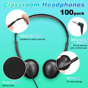 Hoteam headphones with adjustable headband for a secure classroom fit.