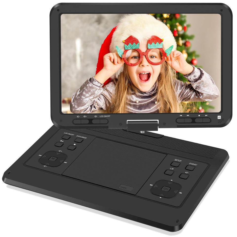 HotHat 16-9 inch HD screen for clear on-the-go viewing.