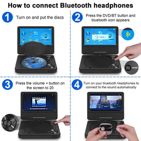 HotHat 9-5-inch DVD player offers up to 5 hours of battery life.