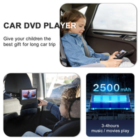HotHat 9-5-inch DVD player accepts USB TF up to 256GB for extra content.