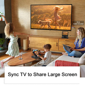 HotHat next to a tablet illustrating compact portable size and travel-ready design