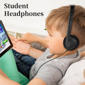 HOTKUDO classroom-use headphones displayed in a bright learning space.