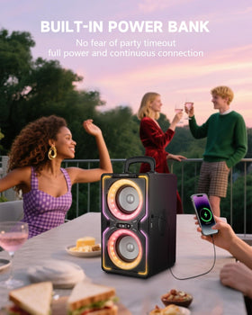 Hotlemon bass duct with DSP optimizing deep bass response.