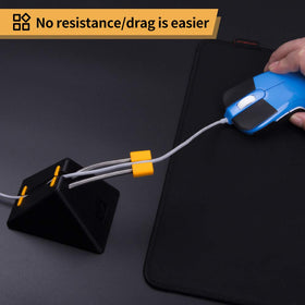 HOTLINEGAMES Mouse Bungee cable protection reduces wear and drag on cables.