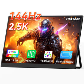 HotYeah 16-inch front view shows 2.5K clarity and 144Hz for immersive gaming.