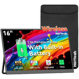 HotYeah 16-inch wireless portable monitor front view for on-the-go productivity