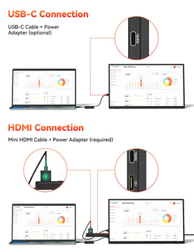 HotYeah travel-ready monitor tucked into a slim, portable setup.