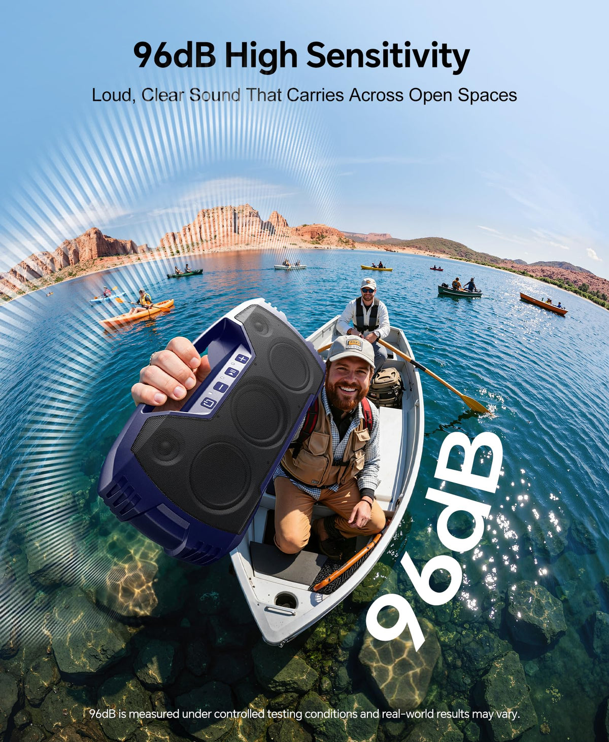 Houl Zallee portable speaker with handle simplifies packing for outdoor events.