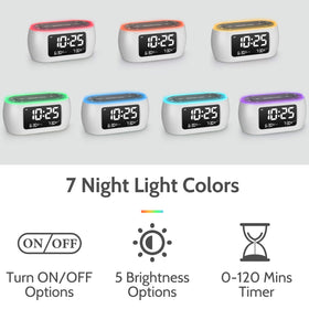 HOUSBAY Glow close-up of nightlight colors offering calming bedroom ambience