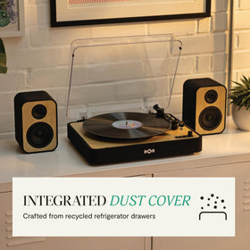 House of Marley Revolution turntable bamboo finish adds warm style to decor.