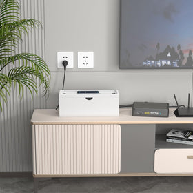 HoVoit eco-friendly bamboo construction emphasizes durable desk storage.