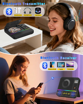 HOVOYNN desk CD player with remote control for easy operation from across the room.