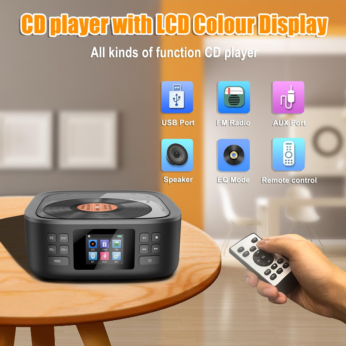 HOVOYNN playing CD while sending audio to Bluetooth headphones