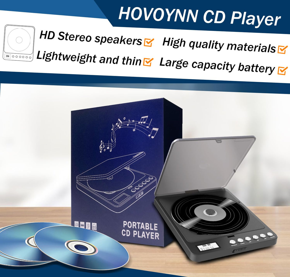 HOVOYNN used in a living room with family sharing headphones and speakers
