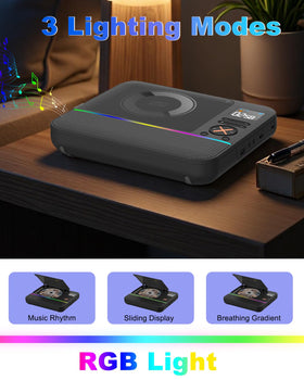 HOVOYNN rechargeable 3000mAh CD player for extended listening sessions on the go.