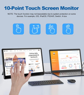 HOWENS monitor shows HDMI and VGA ports for versatile device compatibility.