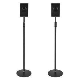Howonder front view pair showing sturdy stands and balanced speaker placement