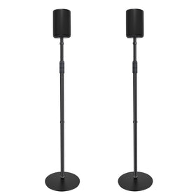 Howonder front view of speaker stand showing stable base and modern look benefit placement