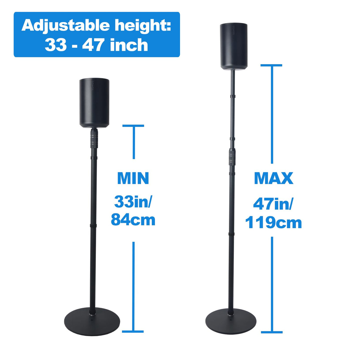 Howonder scale comparison with chair showing real-world size and room fit benefit