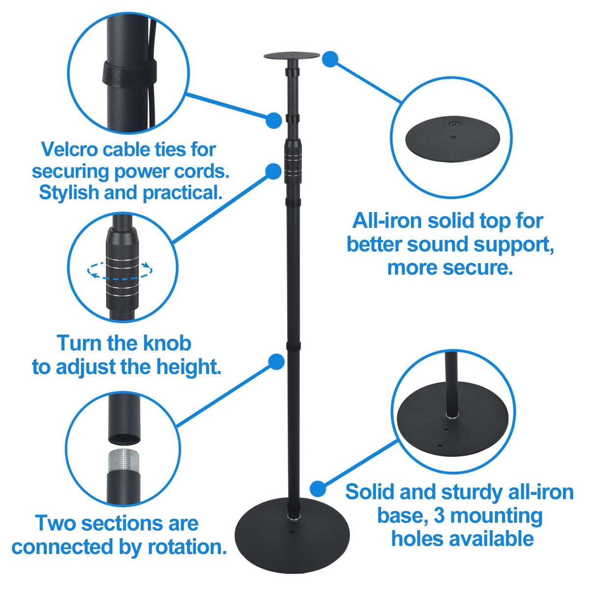 Howonder slim 1-inch steel tubing side profile offering discreet aesthetic and durability benefit