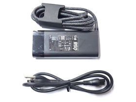 HP 100W USB-C Charger compact design suitable for desk and travel.