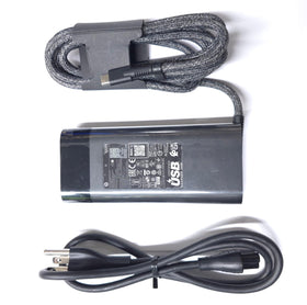 HP 100W USB-C Charger P/N label helps verify compatibility.