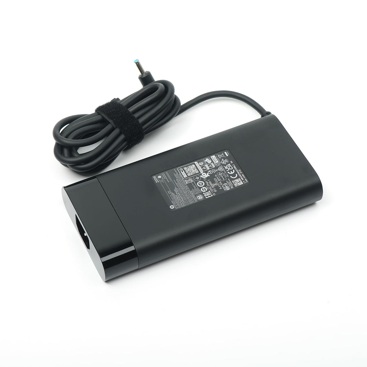 HP adapter box and contents with included cord for immediate use