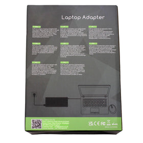 HP adapter with cable laid out to show scale and portability for travel convenience