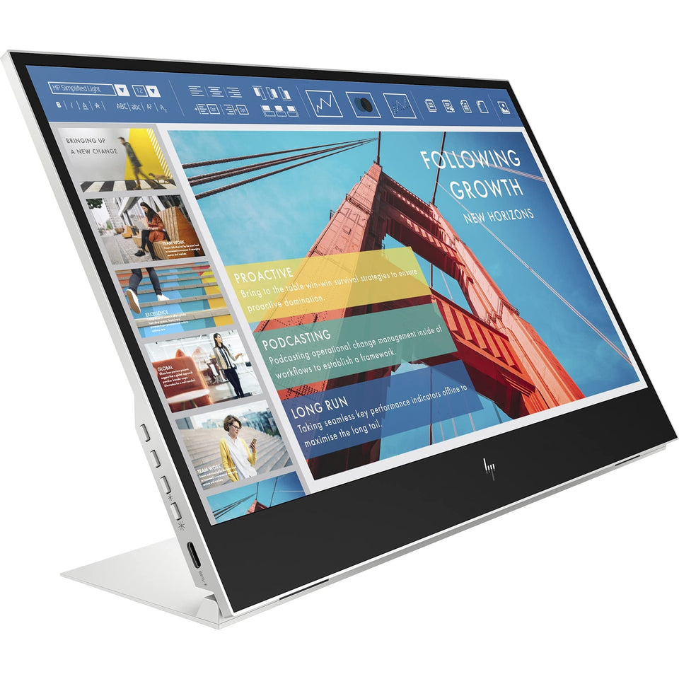 HP E14 G4 front view in silver finish for portable productivity