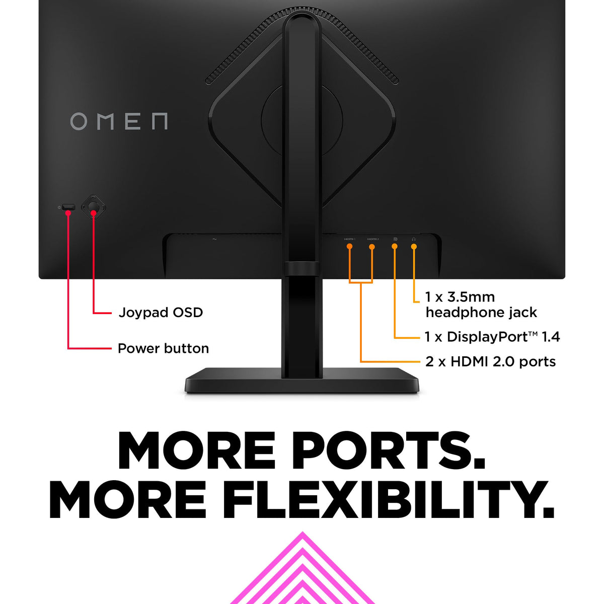HP Omen 23.8-inch monitor screen closeup showing vivid color gamut and details.