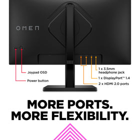 HP Omen 23.8-inch monitor screen closeup showing vivid color gamut and details.