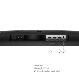 HP OMEN 32q adjustable stand enables tilt, pivot, and height adjustment.