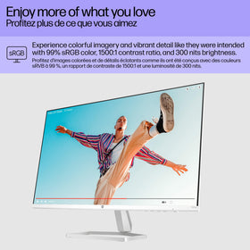 HP Series 5 27-inch monitor at 300 nits offers clear visibility in bright rooms.