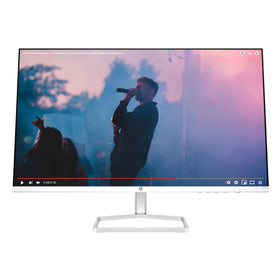 HP Series 5 27-inch monitor displays crisp FHD detail for work and entertainment.
