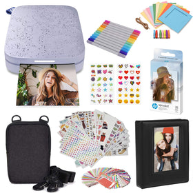HP Sprocket Lilac printer front view for on-the-go color prints.