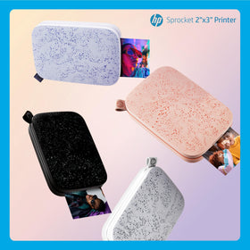 HP Sprocket Luna Pearl pocket-sized photos ideal for scrapbooks and planners.