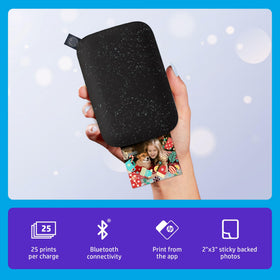HP Sprocket Noir pocket-size design for easy travel and everyday carry