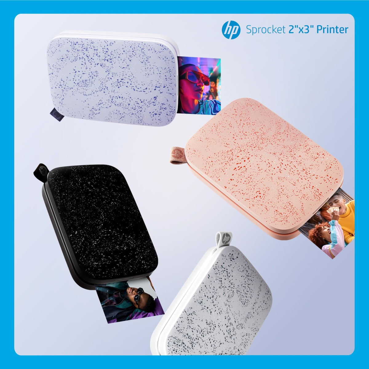 HP Sprocket Noir prints on notebook or wall as stickers