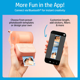 HP Sprocket Panorama pattern frames; personalize photos with creative frames in app
