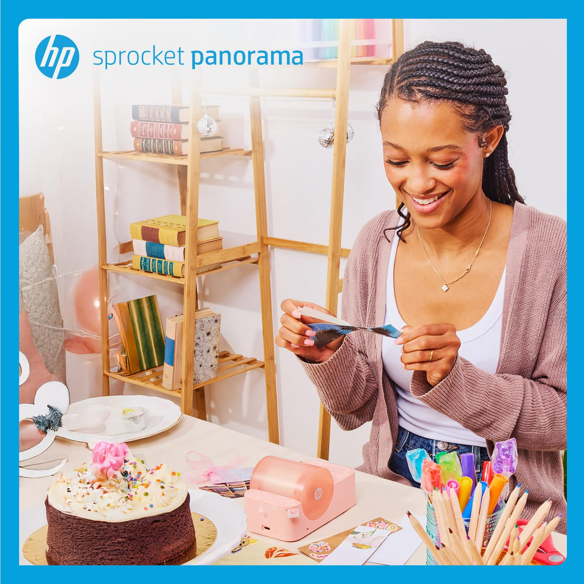HP Sprocket Panorama portable design; pocket-sized printer for desks and classrooms
