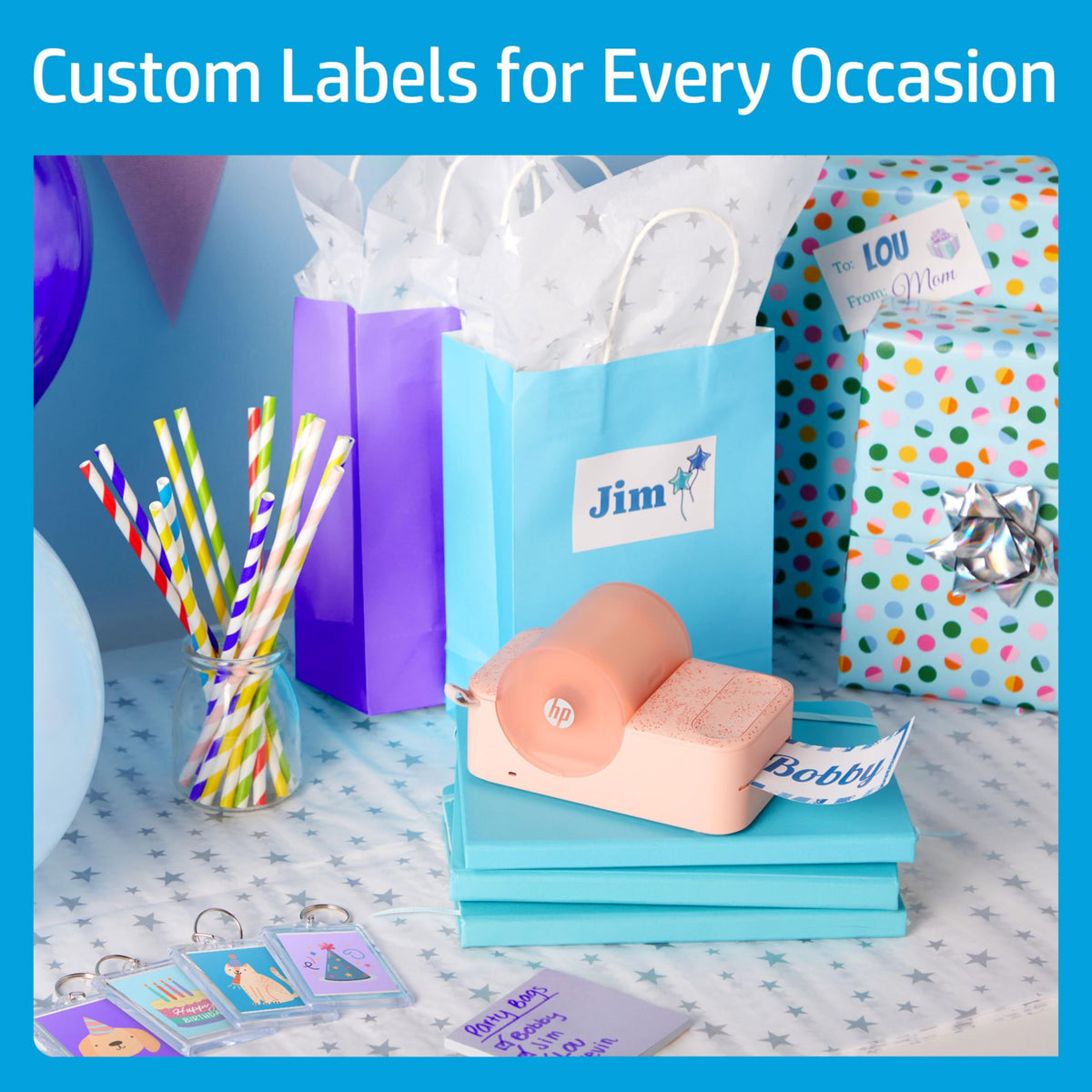 HP Sprocket Panorama sticky paper enables quick crafts and labels.