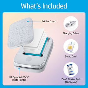 HP Sprocket sticky-back paper close-up with adhesive prints