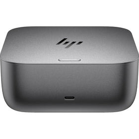 HP Thunderbolt 4 100W G6 Dock rear view showing USB ports and display connections.
